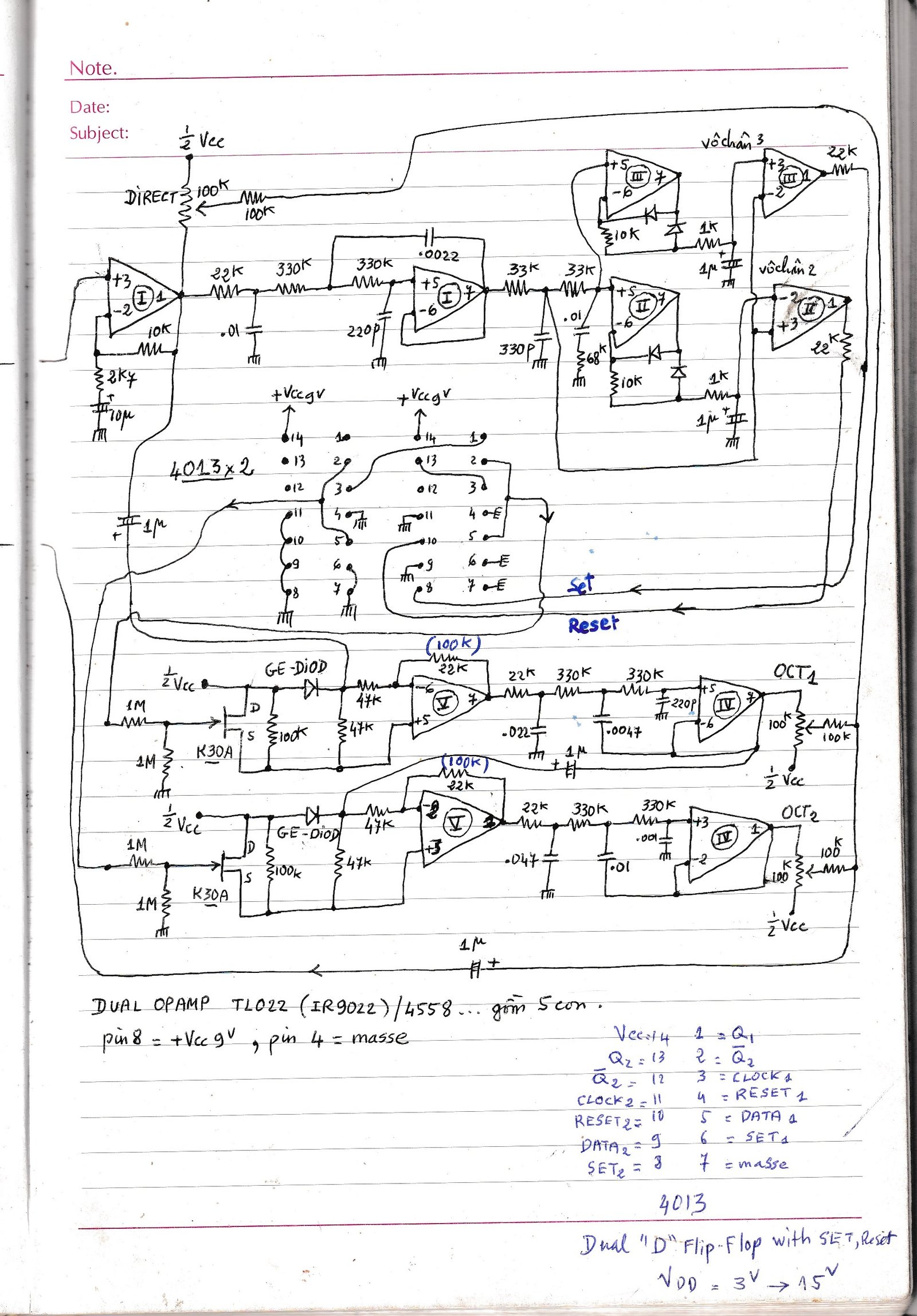 Mạch Octave trên cây đàn Made in VN