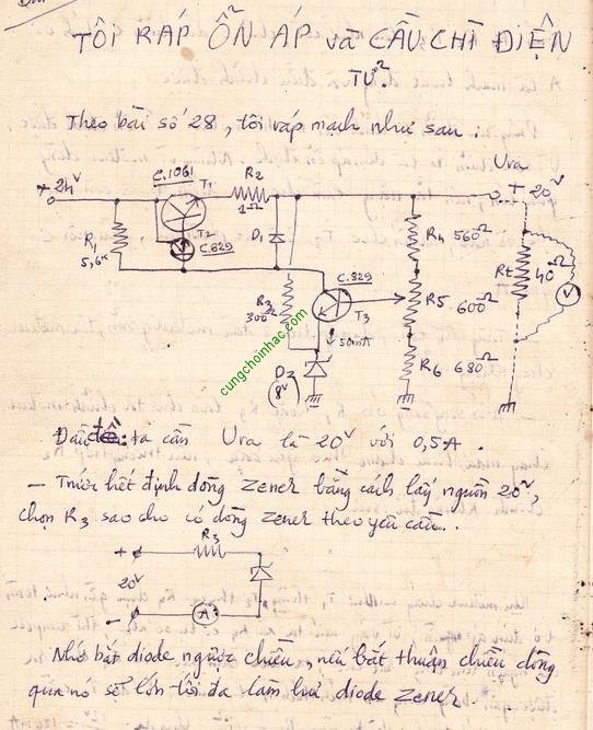 Tôi ráp mạch ổn áp và cầu chì điện tử