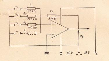 Dùng Opamp ráp bộ tổng