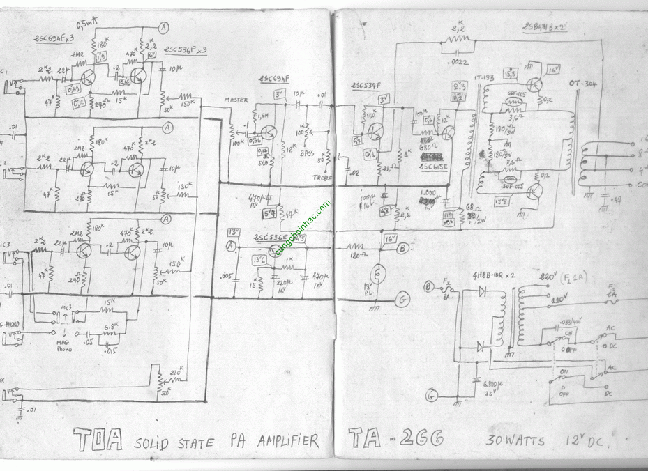 Mạch ampli TOA TA 266