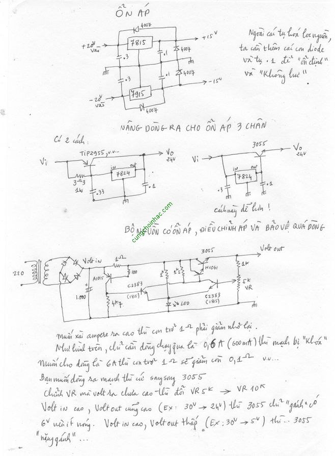 Các mạch ổn áp thông dụng