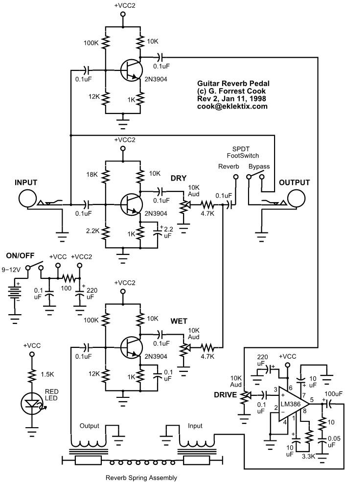 Delay pedal схема