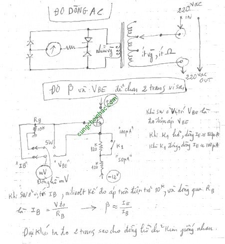 Đo hệ số khuyếch đại transistor